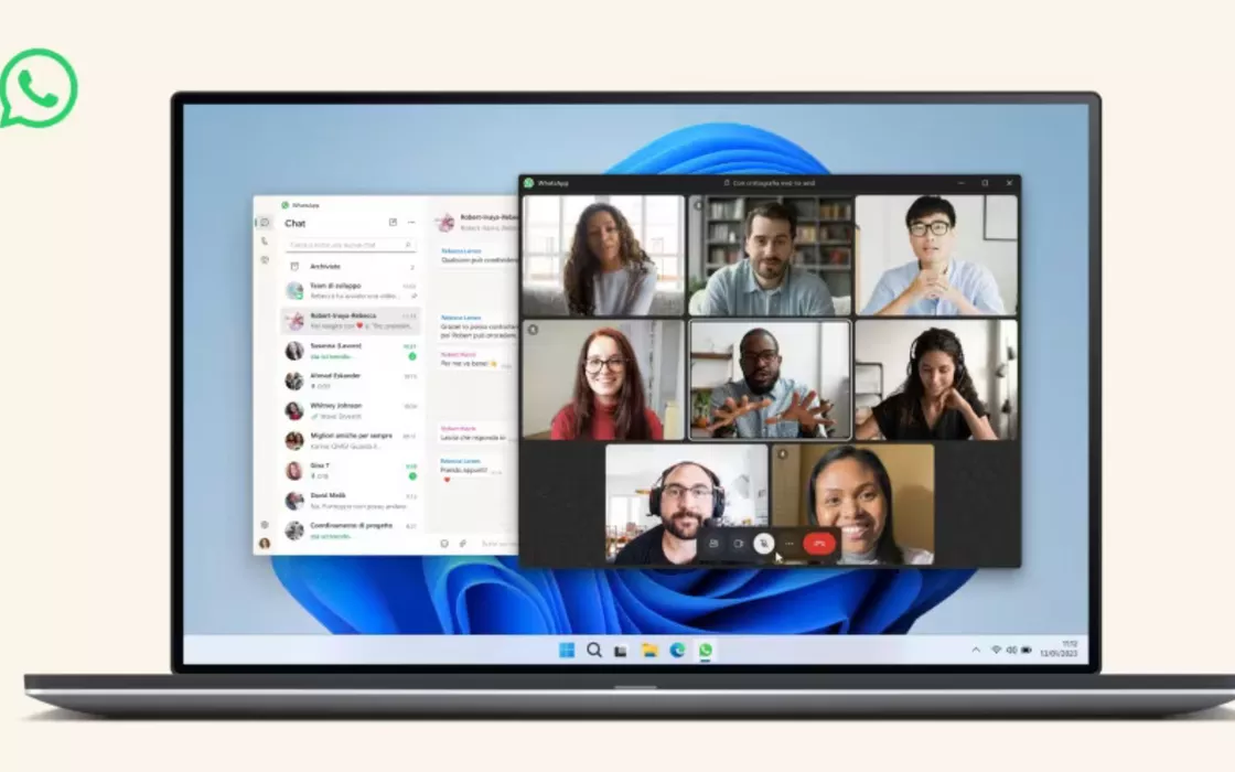 WhatsApp, condivisione schermo e modifica messaggi in arrivo su Windows