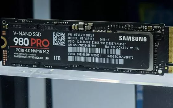 Samsung 980 PRO sarà l'unità SSD PCIe 4.0 x4 più veloce sul mercato