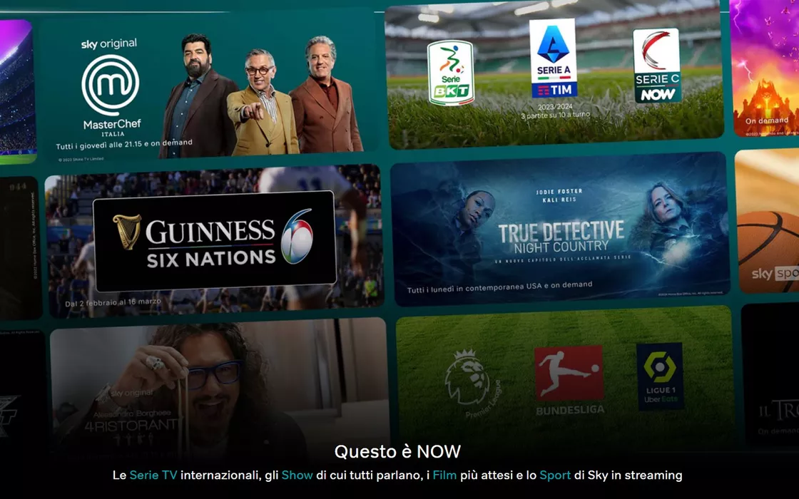 Film, serie TV e sport di Sky in streaming e senza abbonamento con NOW da 6,99 €/mese