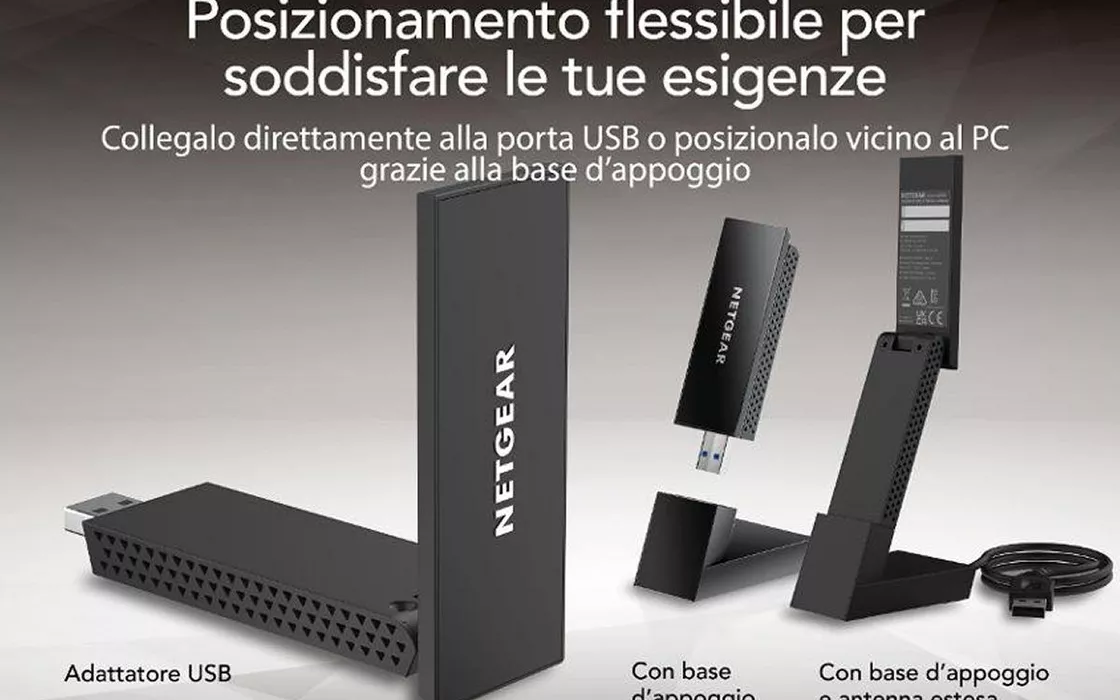 Netgear presenta il primo adattatore USB WiFi 6E per portare l'ultrabroadband su qualunque PC