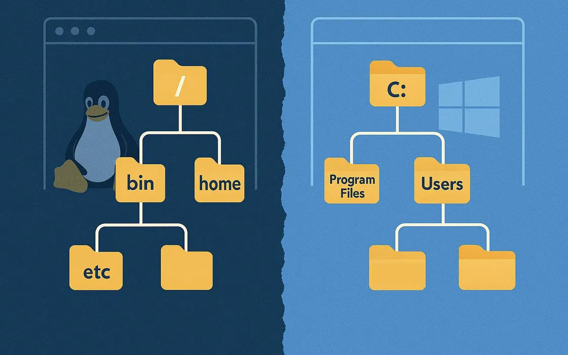 Perché il file system Linux confonde gli utenti Windows (ma è geniale)