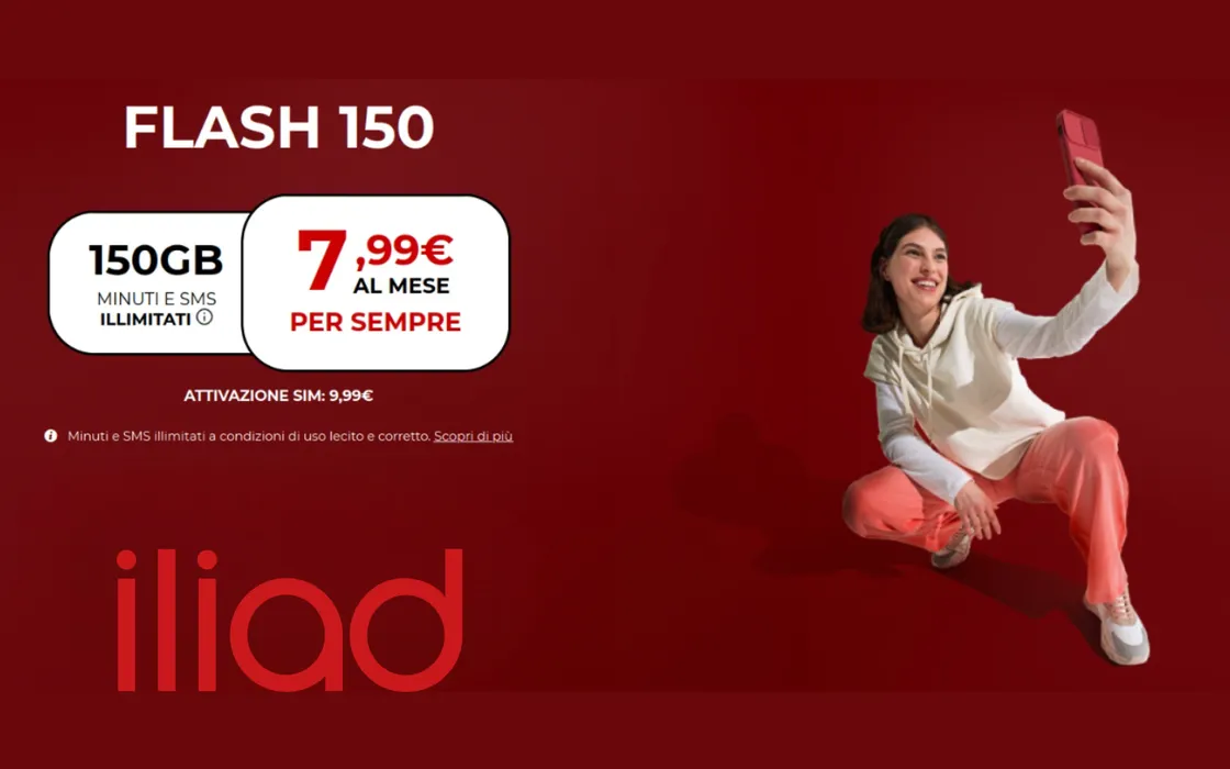 Iliad Flash 150: l'offerta senza sorprese disponibile fino al 2 dicembre