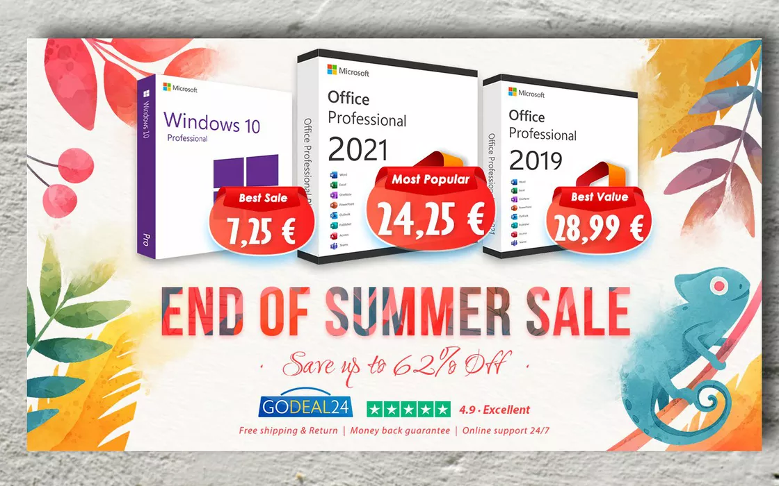 Fino a -90%, ultimo giorno! Office 2021 Pro a 24,25€, Windows 10 da 7,25€