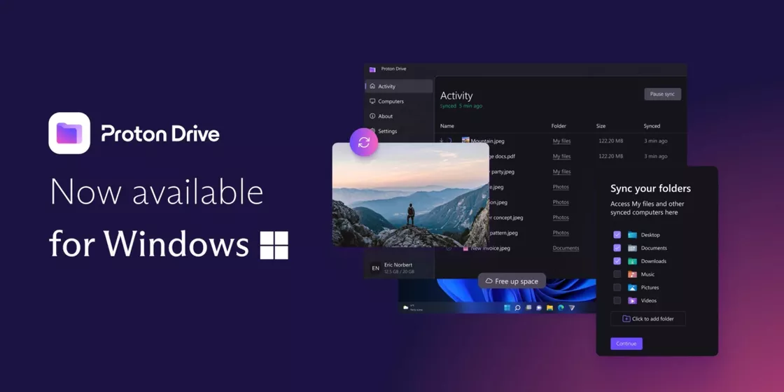 Proton Drive, app desktop disponibile su Windows 10 e 11