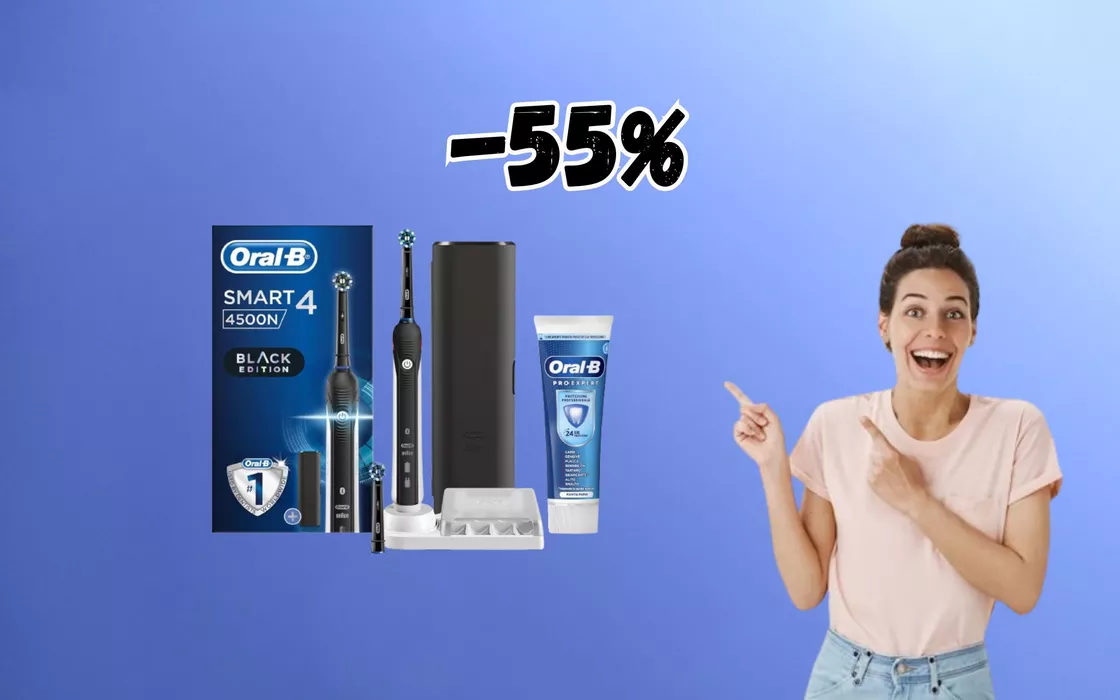 Lo spazzolino ELETTRICO Oral-B con 2 regali è in SVENDITA (-55%)