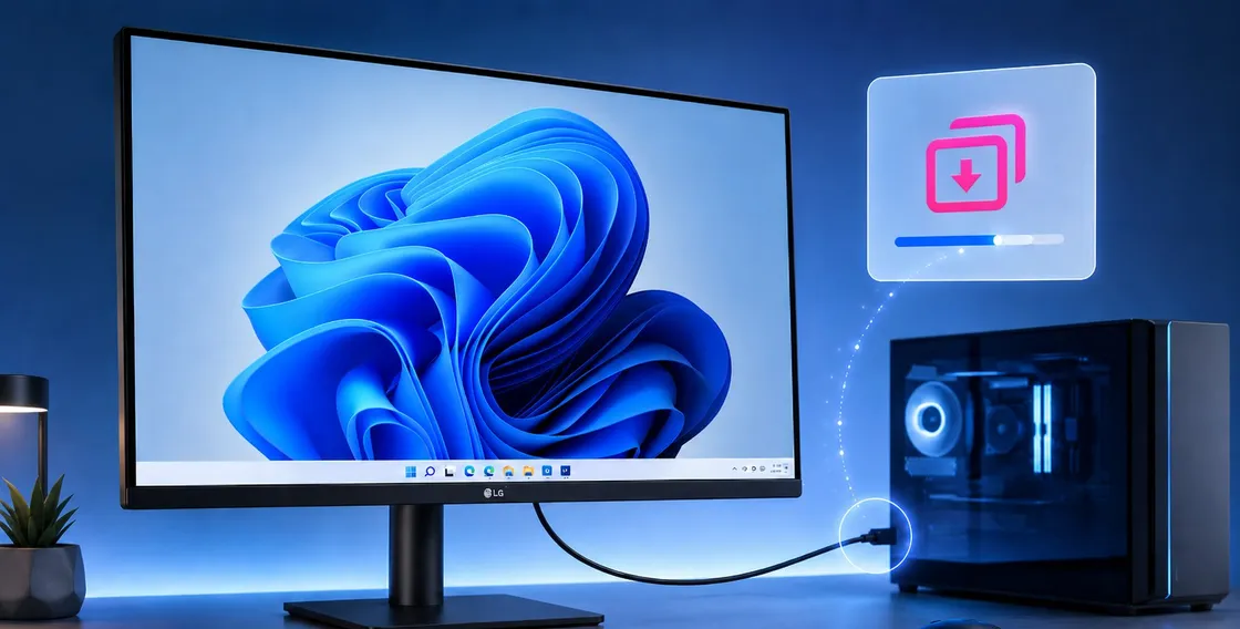 Colleghi un monitor LG e Windows 11 installa un'app: cosa è successo davvero