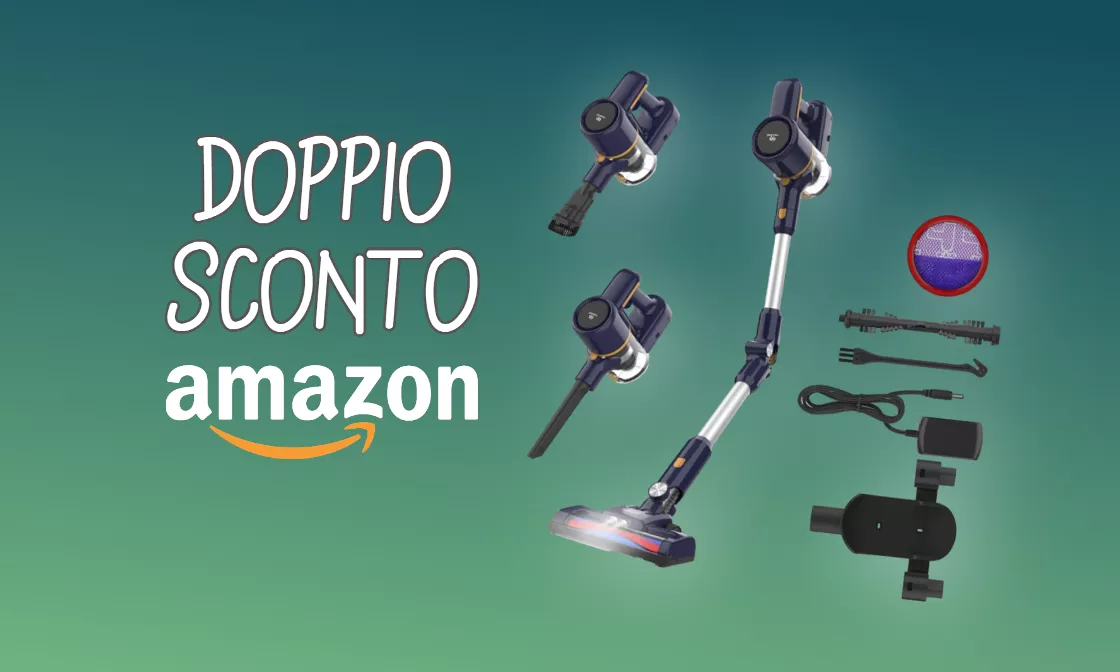 Aspirapolvere senza fili con accessori: DOPPIO SCONTO Amazon
