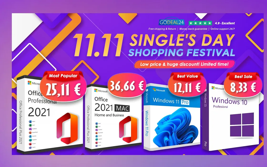 Verso il Black Friday: offerta flash Godeal, licenze software da 6,5€