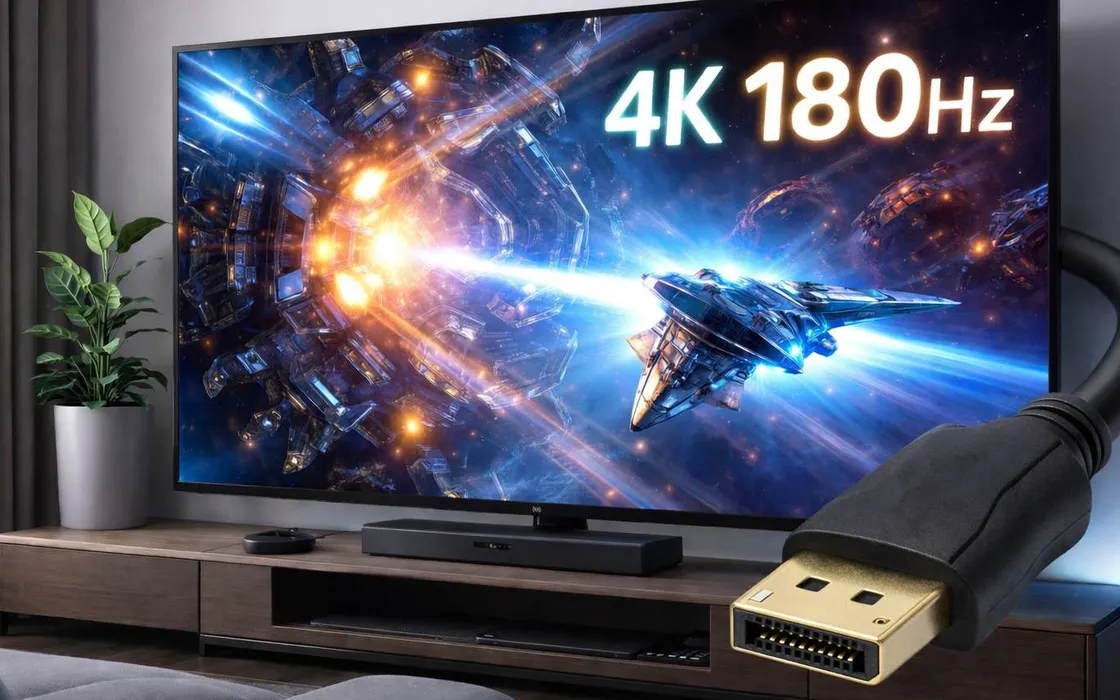 Arriva la TV con DisplayPort: supporto 4K a 180 Hz