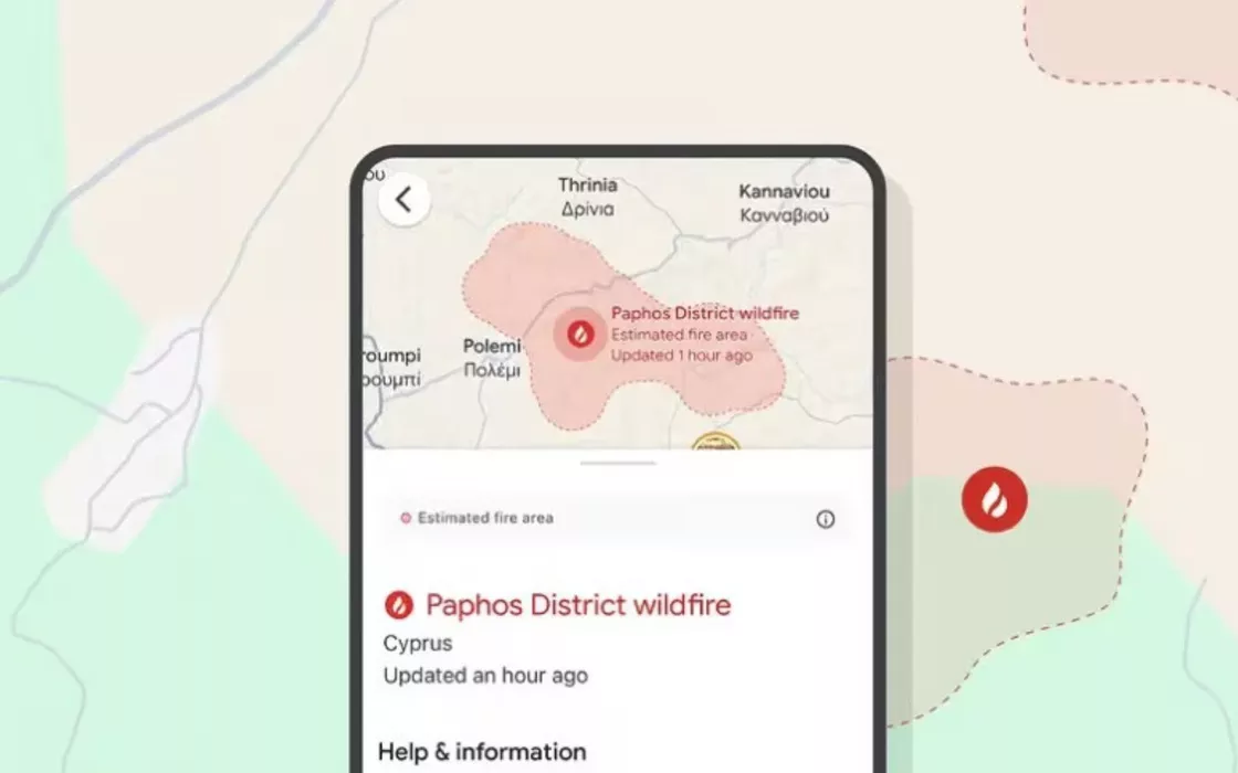 Google estende ad altri paesi le segnalazioni per gli incendi boschivi