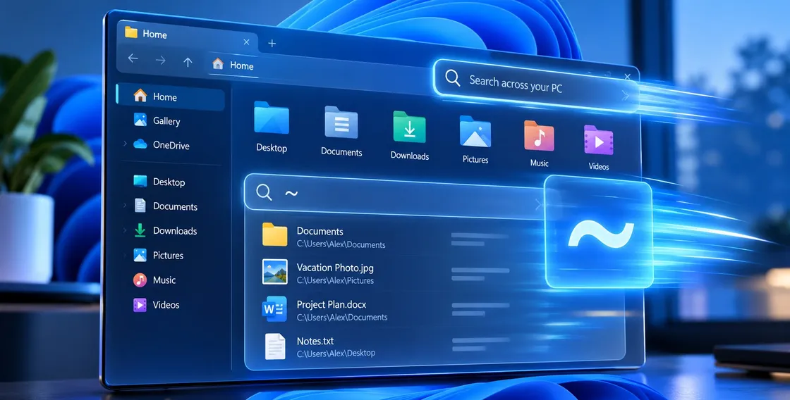 Windows 11 porta la tilde in Esplora file e rende più veloce la ricerca su tutto il PC