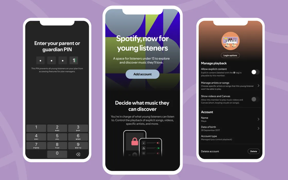 Spotify lancia Managed Accounts: sono i profili per i bambini gestiti dai genitori