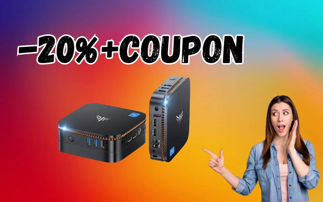 Il mini PC SUPER compatto con 1TB di SSD crolla col COUPON sconto