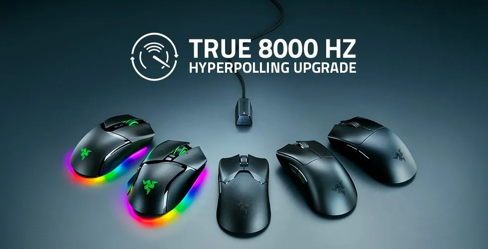 Frequenza campionamento mouse: Razer la porta a 8.000 Hz su più prodotti