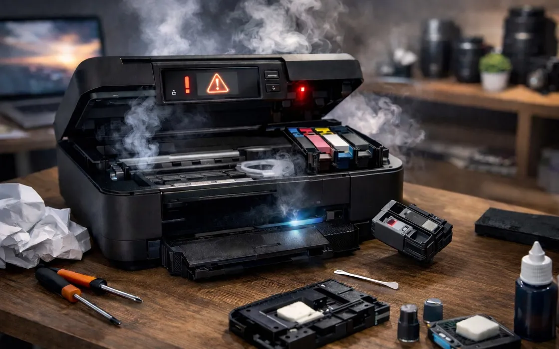 Stampante bloccata per il tampone d’inchiostro? Il trucco per sbloccarla gratis