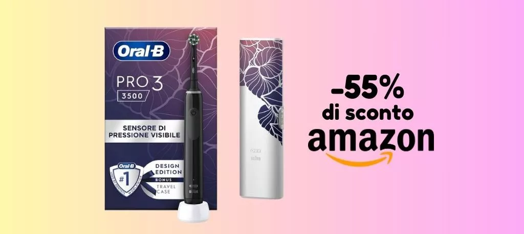 SCONTO del 55% per lo spazzolino elettrico Oral-B Pro, lo paghi meno della metà su Amazon!