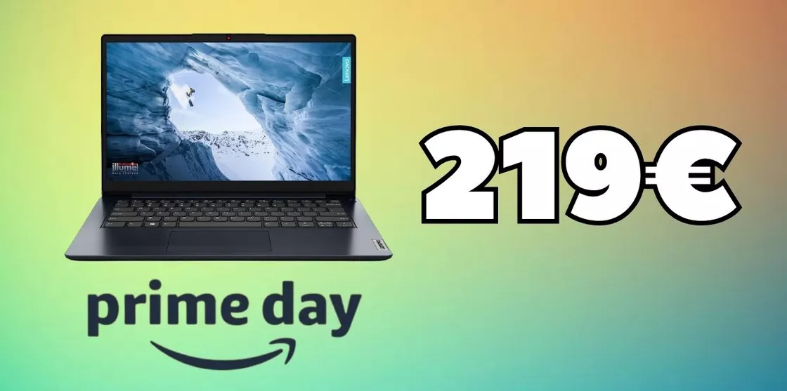 Notebook Lenovo IdeaPad 1 a soli 219 euro, offertissima Prime Day