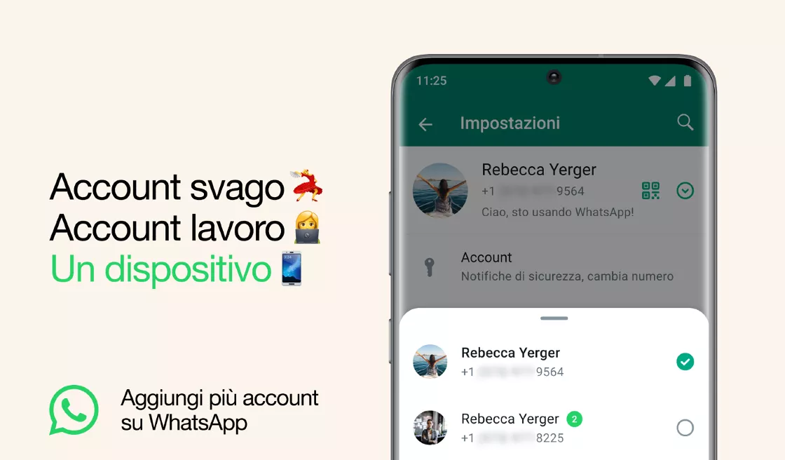WhatsApp: ufficiale il supporto del doppio account su un solo dispositivo