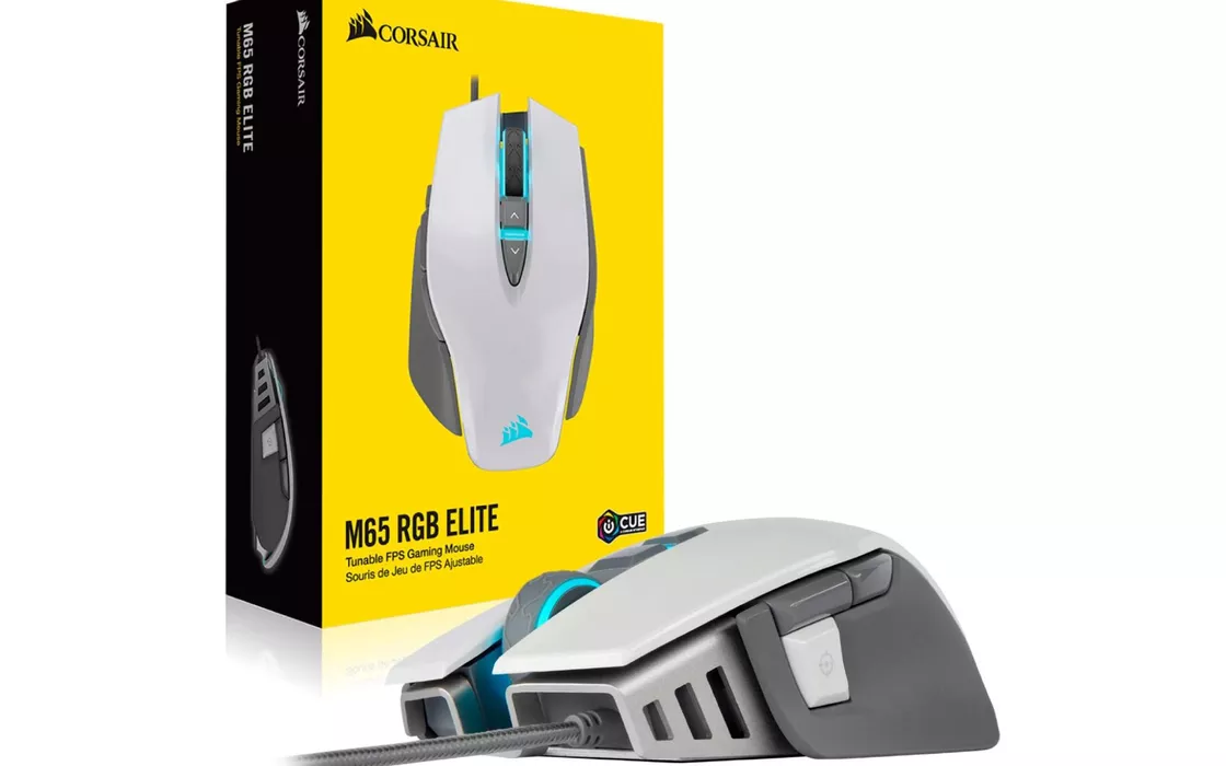 Mouse Corsair M65 ELITE RGB con sensore da 18000 DPI in sconto del 25% su Amazon