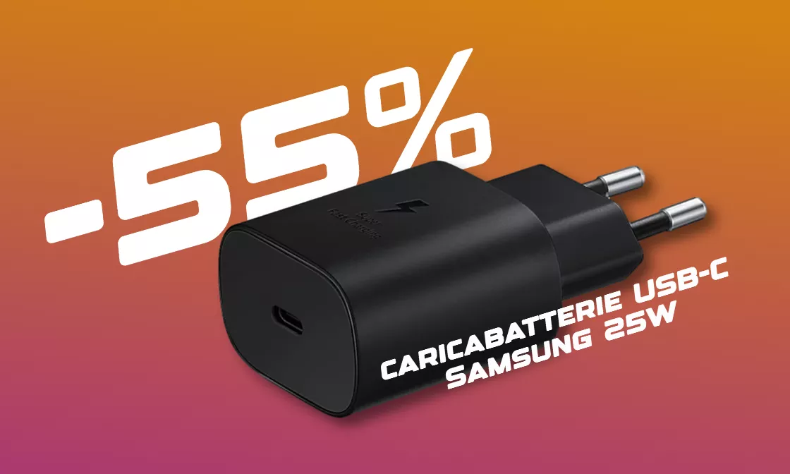 Il caricabatterie USB-C da 25W di Samsung è un BEST BUY ASSURDO (-55%)