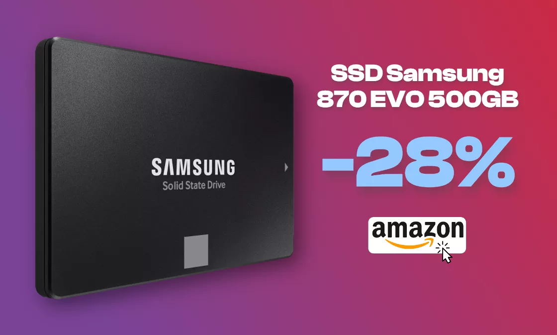 Prezzo imbattibile per l'SSD interno Samsung 870 EVO da 500GB