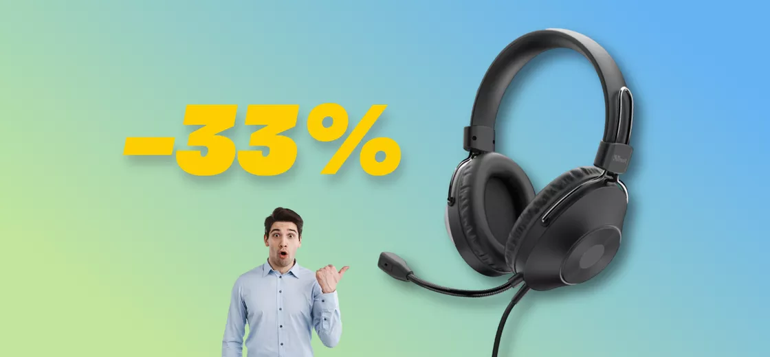 Trust Zaru, cuffie over-ear USB con microfono: il prezzo è irrisorio (-33%)