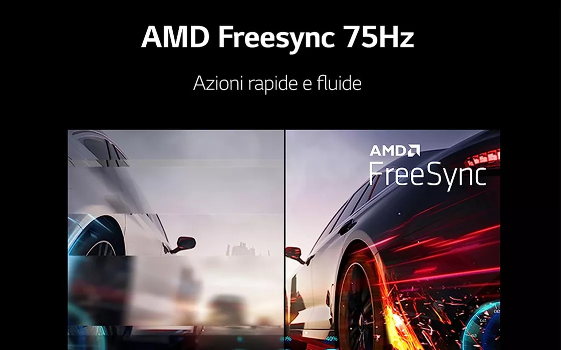 Monitor FullHD di LG con AMD FreeSync refresh a 75hz a meno di 90 euro su Amazon