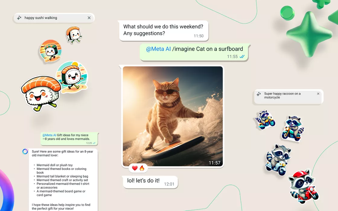 Su WhatsApp debutta l'AI generativa: tutte le novità annunciate da Meta