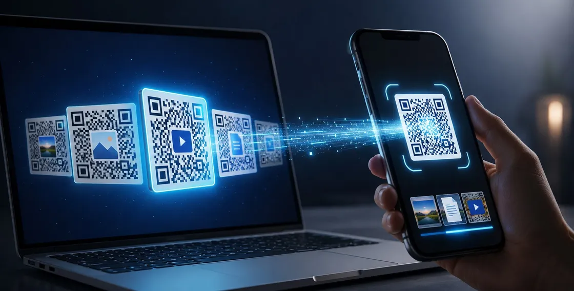 Decimen trasferisce file senza WiFi, Bluetooth o cloud: bastano codici QR animati