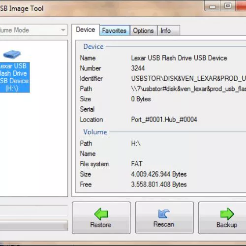Memorizzare il contenuto di qualunque unità USB sotto forma di file d'immagine
