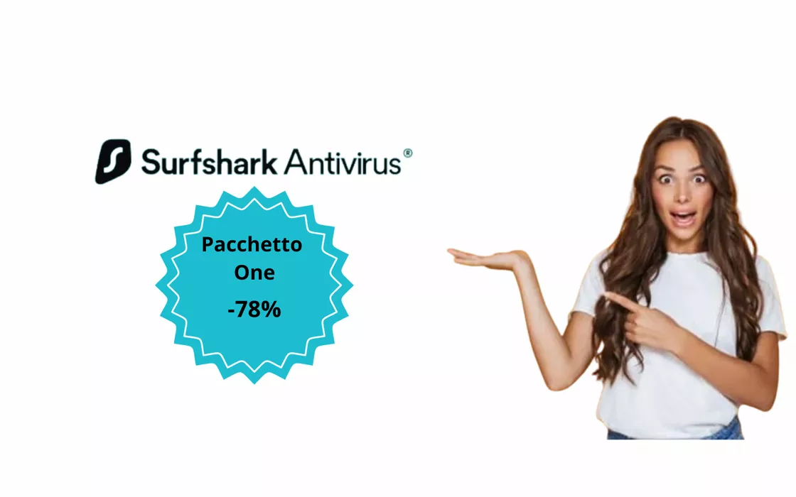Antivirus Surfshark One, sconto del 78% con 2 mesi gratis sul piano annuale