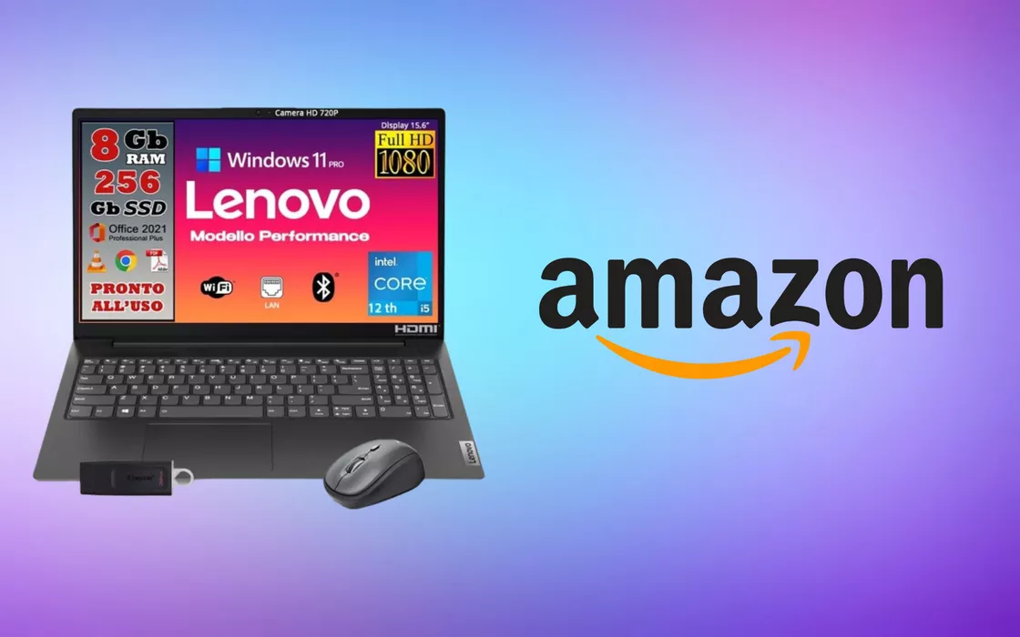 Il notebook di Lenovo con due regali è su Amazon in sconto
