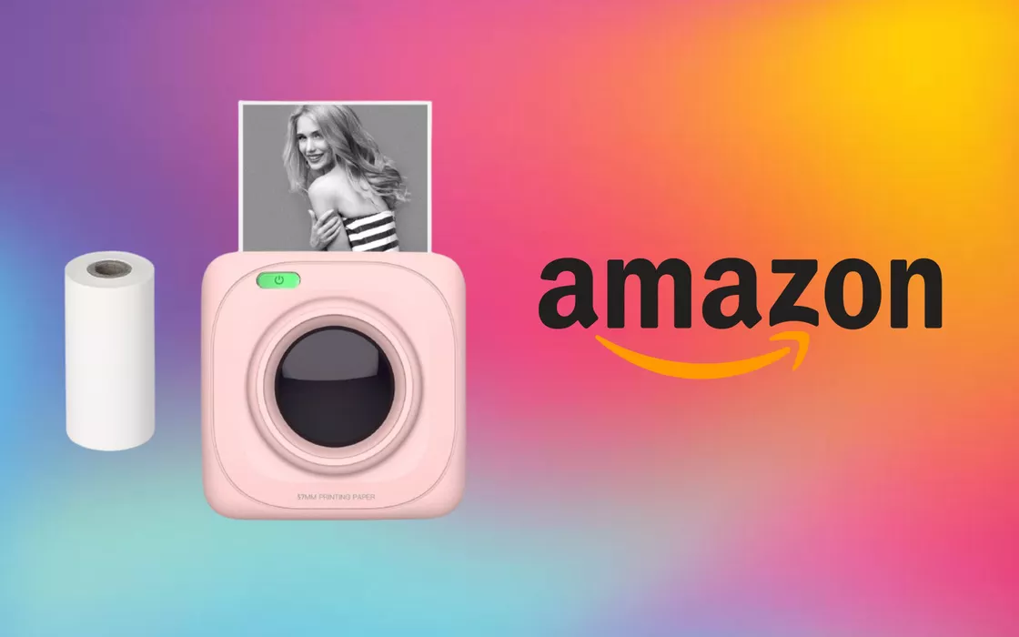 Stampante fotografica portatile su Amazon con coupon sconto