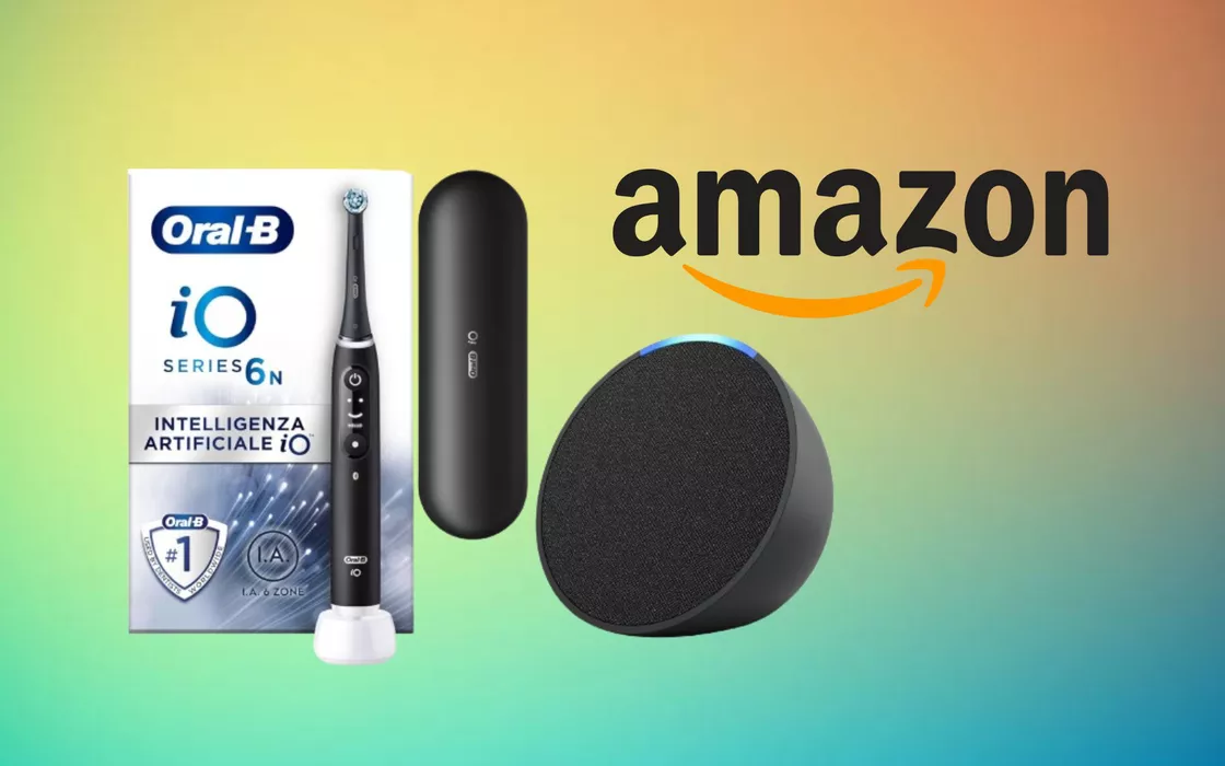 Spazzolino Oral-B iO6 con Alexa Echo Pop in regalo, la super promo Amazon