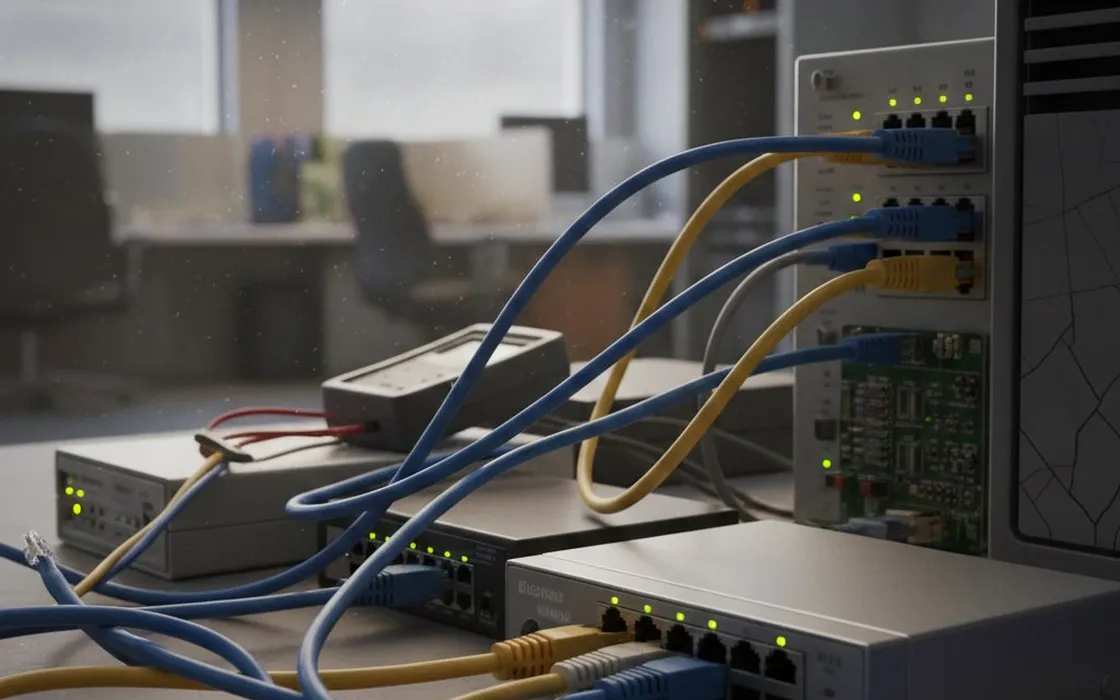 Perché una rete Ethernet resta ferma a 100 Mbps anche con cavi Cat5e e Cat6