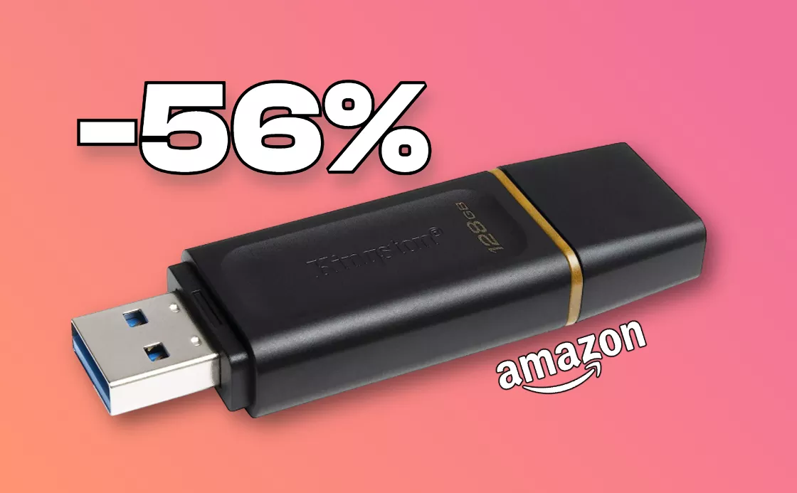 Su Amazon CROLLA il prezzo della penna USB Kingston da 128GB (-56%)