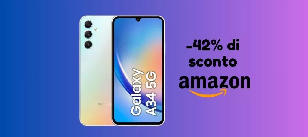 SCONTO del 42% per il Samsung Galaxy A34, solo su Amazon!