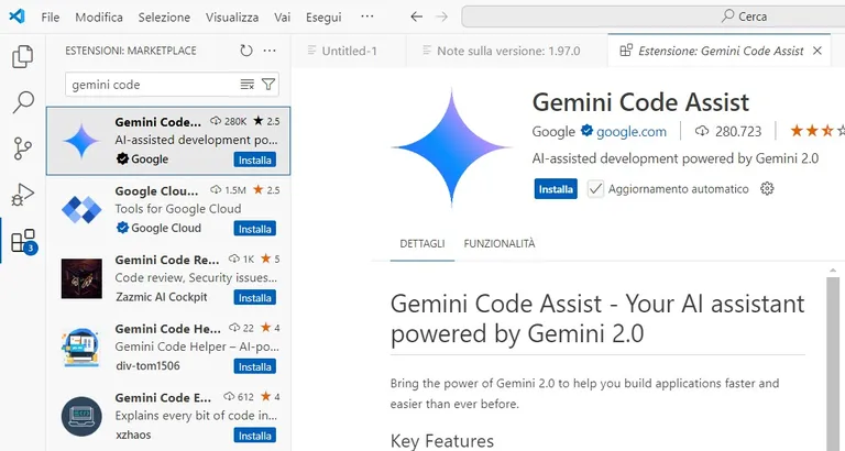 Come usare Gemini Code Assist con Visual Studio Code, senza limiti ...