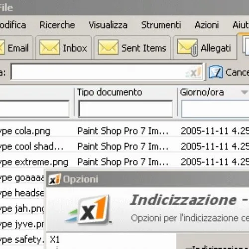 Ricerche istantanee con X1 Enterprise Client
