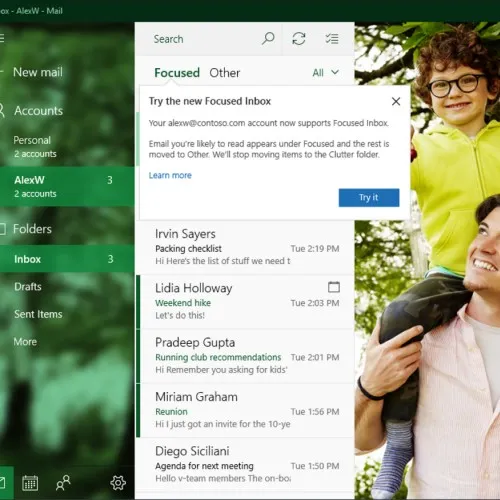 L'app Posta di Windows 10 riconosce i messaggi più importanti