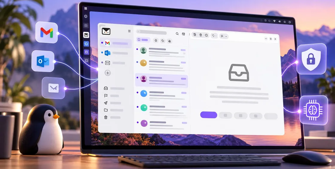 Penguin Mail porta su Linux Gmail, Outlook, OpenPGP e AI locale in un solo client