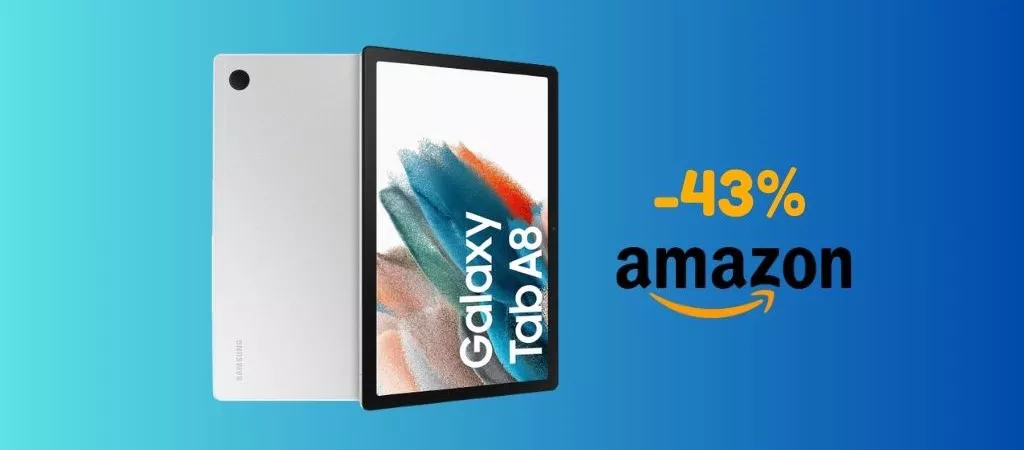 Samsung Galaxy Tab A8 su Amazon è SCONTATO del 43%, risparmi 120 euro!