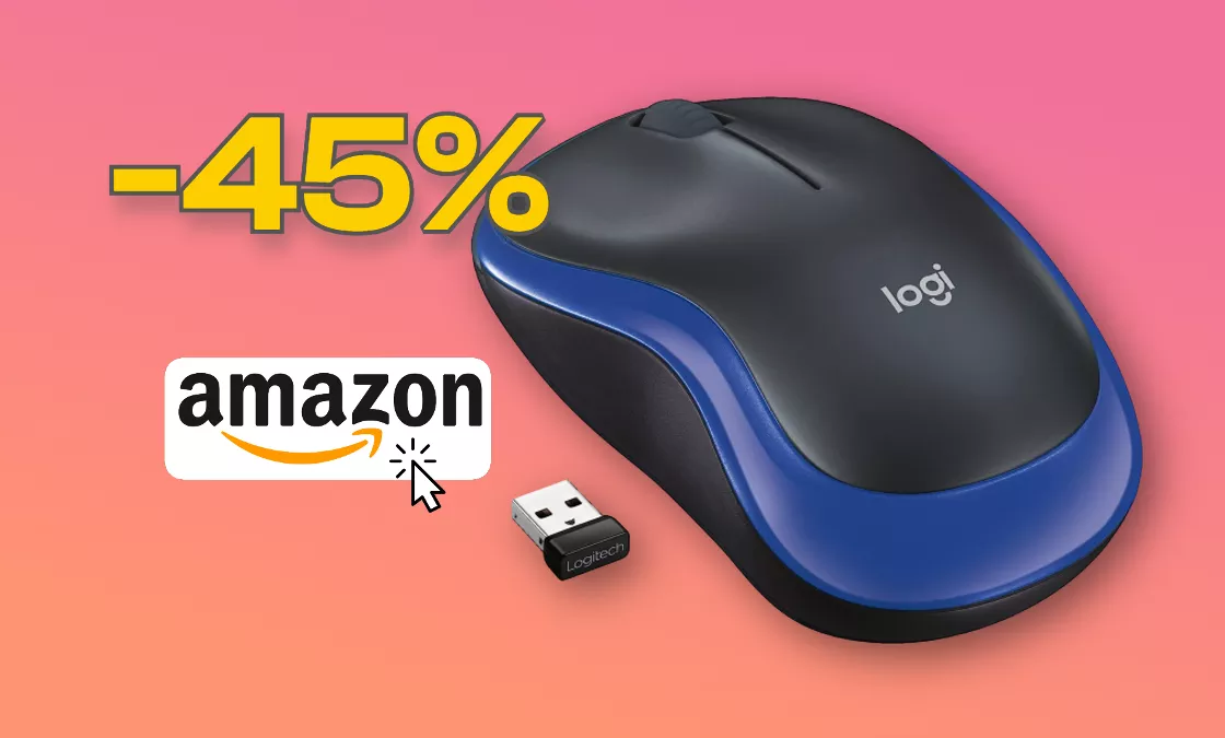 Mouse wireless Logitech scontato del 45% su Amazon: REGALO