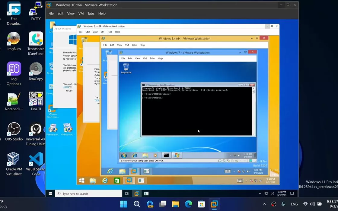 Virtualizzazione: eseguire 5 versioni di Windows l'una dentro l'altra con Winception