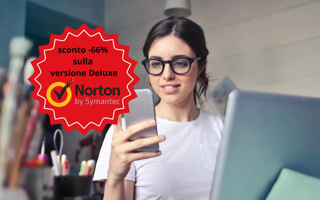 Antivirus, Norton 360 Deluxe disponibile con sconto del 66%