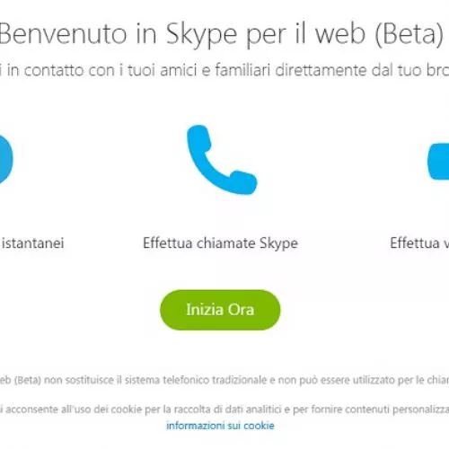 Skype for Web al debutto anche in Italia