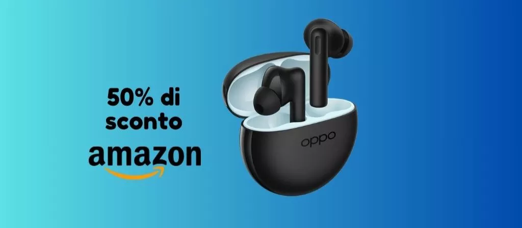 PREZZO OUTLET per le cuffie OPPO Enco Buds2, scontate del 50% su Amazon!