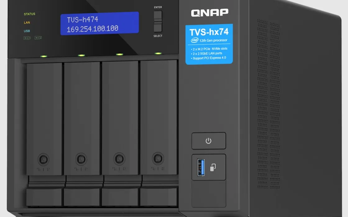 QNAP presenta la nuova serie serie di NAS QuTS hero TVS-hx74 con processori Intel Core multi-thread