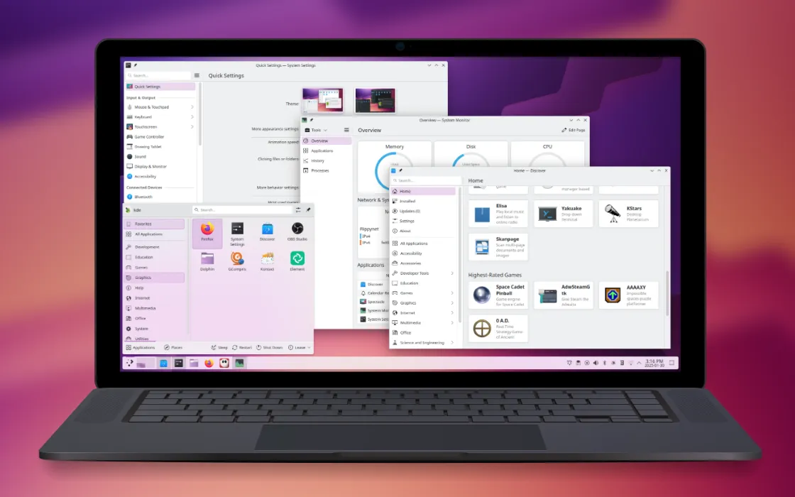 KDE Plasma 6.3: update dell’ambiente desktop arriva ufficialmente