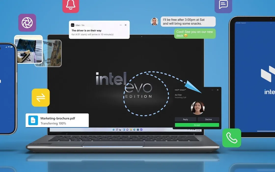 Intel Unison: fine della connessione tra Android, iOS e PC dal 30 giugno 2025